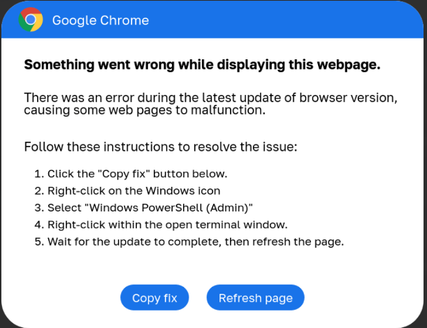 Google Chrome Scam Error Alerts 